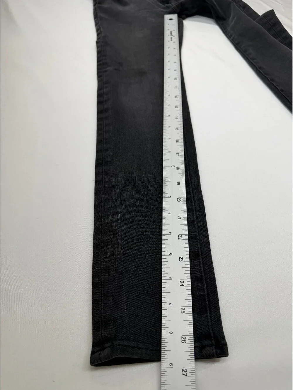 H&M 360 Tech Stretch Men's Skinny Jeans Low Waist Slim Fit Zip Fly Size 28 Black